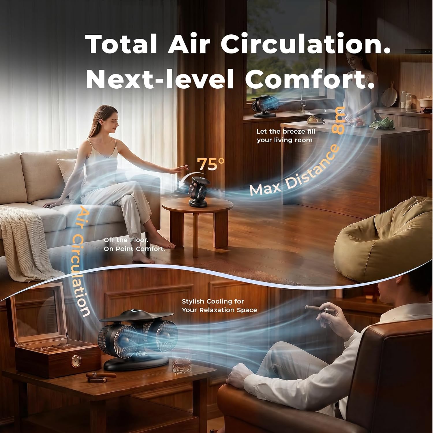 Jet Engine Desk Fan -18-Hour Runtime Battery Operated Fan Turbo fan, USB-C Rechargeable Table Fan, High-End Aviation Turbine Office Decor, Luxury Gift Box for Men, Dad, Pilots, Tech Lovers - view 6